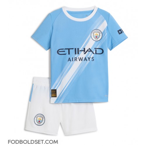 Manchester City Hjemme Trøje Børn 2025-26 Kortærmet (+ Korte bukser)